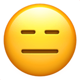 Apple design of the expressionless face emoji verson:ios 16.4