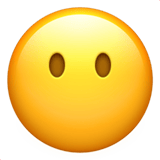 Apple design of the face without mouth emoji verson:ios 16.4