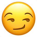Apple design of the smirking face emoji verson:ios 16.4