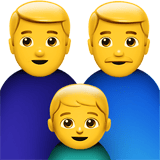 Apple design of the family: man man boy emoji verson:ios 16.4