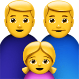 Apple design of the family: man man girl emoji verson:ios 16.4