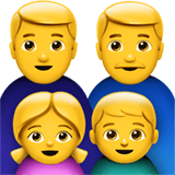 Apple design of the family: man man girl boy emoji verson:ios 16.4