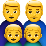 Apple design of the family: man man boy boy emoji verson:ios 16.4