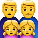 Apple design of the family: man man girl girl emoji verson:ios 16.4