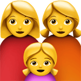 Apple design of the family: woman woman girl emoji verson:ios 16.4