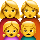 Apple design of the family: woman woman girl boy emoji verson:ios 16.4