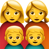 Apple design of the family: woman woman boy boy emoji verson:ios 16.4