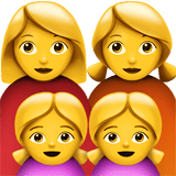 Apple design of the family: woman woman girl girl emoji verson:ios 16.4