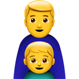 Apple design of the family: man boy emoji verson:ios 16.4