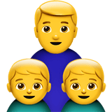 Apple design of the family: man boy boy emoji verson:ios 16.4
