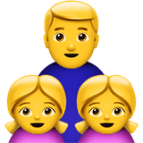 Apple design of the family: man girl girl emoji verson:ios 16.4