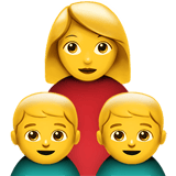 Apple design of the family: woman boy boy emoji verson:ios 16.4