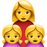 Apple design of the family: woman girl girl emoji verson:ios 16.4