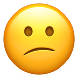 Apple design of the confused face emoji verson:ios 16.4