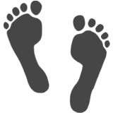 Apple design of the footprints emoji verson:ios 16.4