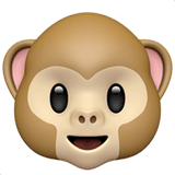 Apple design of the monkey face emoji verson:ios 16.4