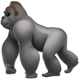 Apple design of the gorilla emoji verson:ios 16.4