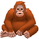 Apple design of the orangutan emoji verson:ios 16.4