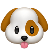 Apple design of the dog face emoji verson:ios 16.4