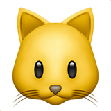 Apple design of the cat face emoji verson:ios 16.4
