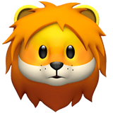 Apple design of the lion emoji verson:ios 16.4