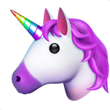 Apple design of the unicorn emoji verson:ios 16.4