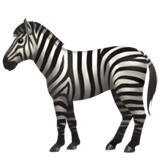 Apple design of the zebra emoji verson:ios 16.4