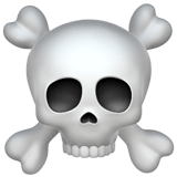 Apple design of the skull and crossbones emoji verson:ios 16.4