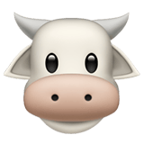 Apple design of the cow face emoji verson:ios 16.4