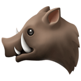 Apple design of the boar emoji verson:ios 16.4