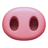 Apple design of the pig nose emoji verson:ios 16.4