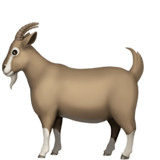 Apple design of the goat emoji verson:ios 16.4