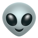 Apple design of the alien emoji verson:ios 16.4
