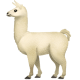 Apple design of the llama emoji verson:ios 16.4