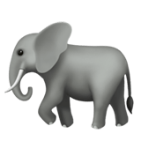 Apple design of the elephant emoji verson:ios 16.4