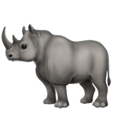 Apple design of the rhinoceros emoji verson:ios 16.4