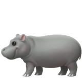 Apple design of the hippopotamus emoji verson:ios 16.4