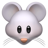 Apple design of the mouse face emoji verson:ios 16.4
