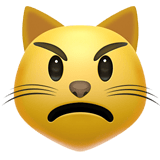 Apple design of the pouting cat emoji verson:ios 16.4