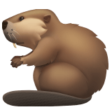 Apple design of the beaver emoji verson:ios 16.4