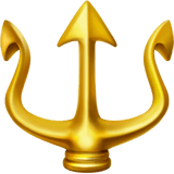 Apple design of the trident emblem emoji verson:ios 16.4