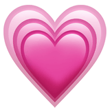 Apple design of the growing heart emoji verson:ios 16.4