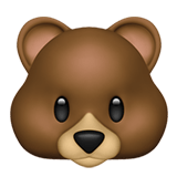 Apple design of the bear emoji verson:ios 16.4