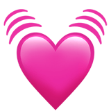 Apple design of the beating heart emoji verson:ios 16.4