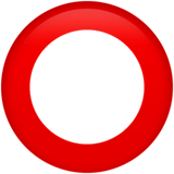 Apple design of the hollow red circle emoji verson:ios 16.4