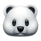 Apple design of the polar bear emoji verson:ios 16.4
