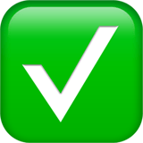 Apple design of the check mark button emoji verson:ios 16.4