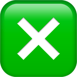 Apple design of the cross mark button emoji verson:ios 16.4