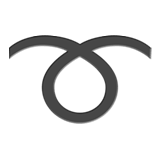 Apple design of the curly loop emoji verson:ios 16.4