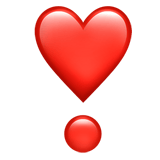 Apple design of the heart exclamation emoji verson:ios 16.4